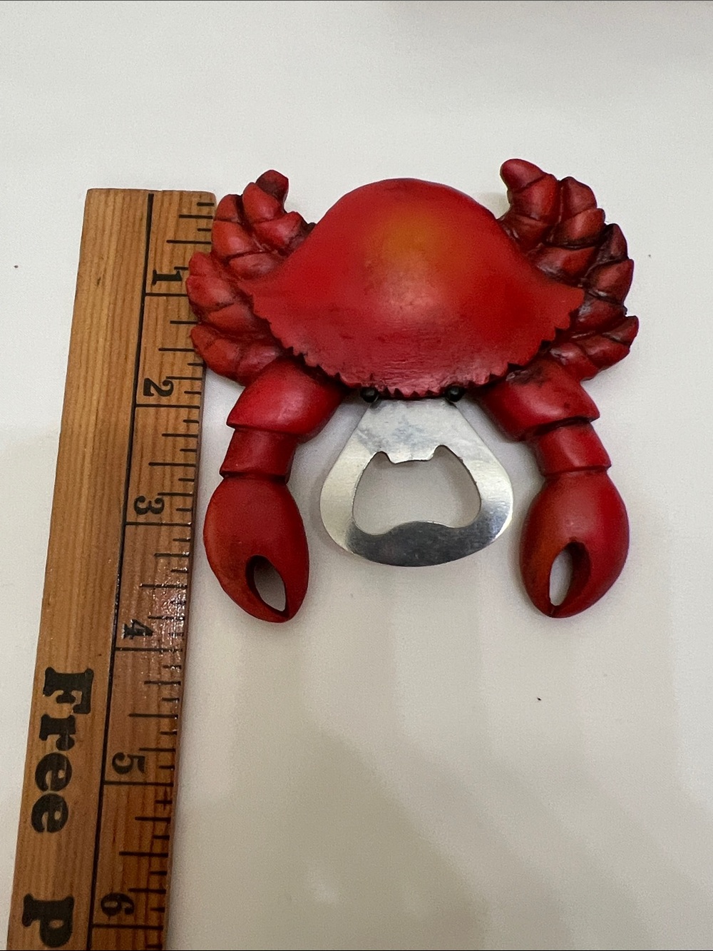NWT Red Costal Crab Resin Bottle Opener Realistic Crab Shape - Picture 7 of 8